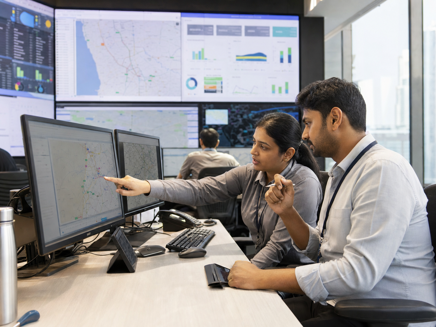 Booking desk coordinating routes, shifts and headcount