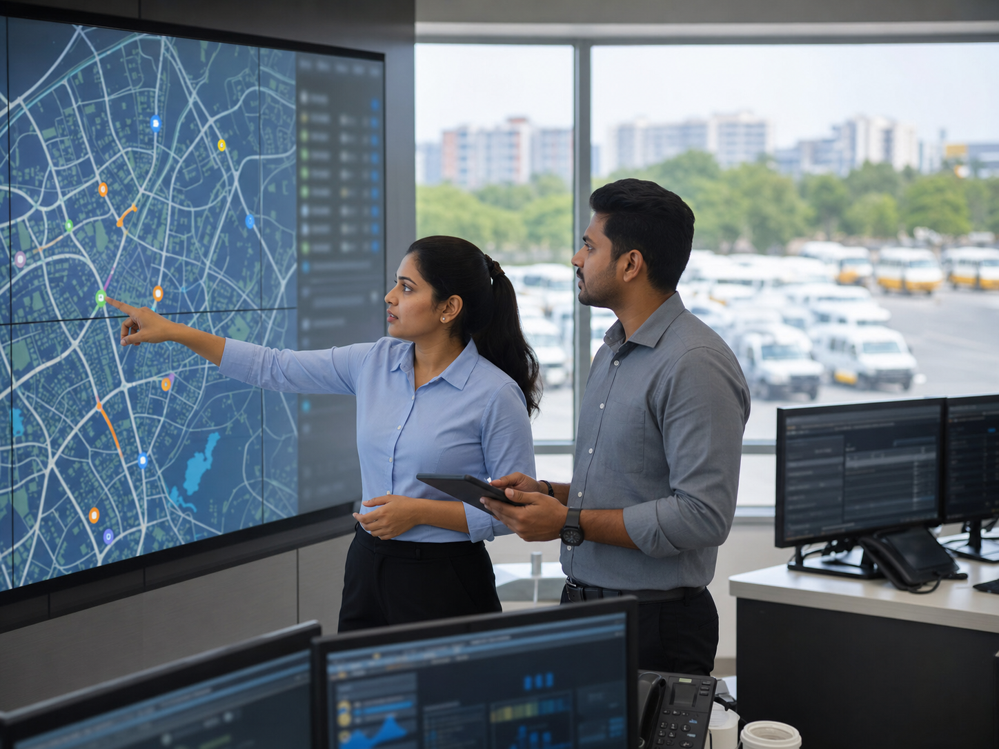 Routing and dispatch planned daily in the control room